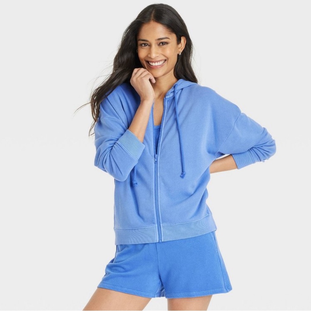Universal Thread Women’s Leisure Studio French Terry Zip-Up Hooded Sweatshirt M